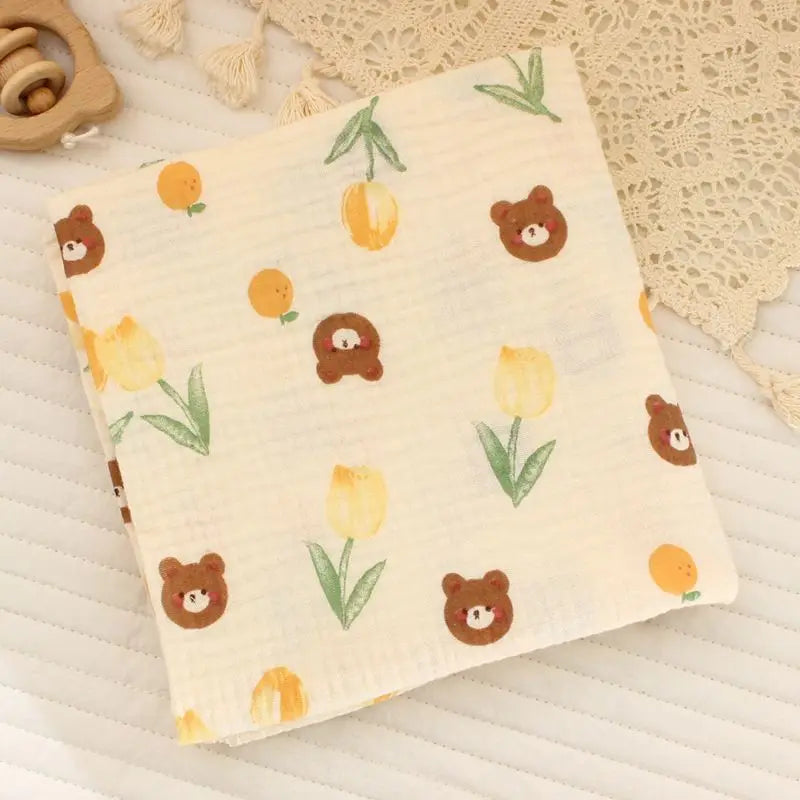 Multi-Purpose Cotton Muslin Newborn Baby Swaddle Blanket For Mother And Baby