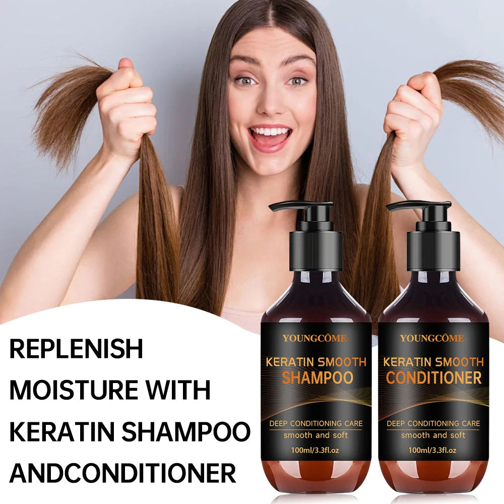 Keratin Collagen Hair Treatment Set Anti-Dandruff Deep Restoration