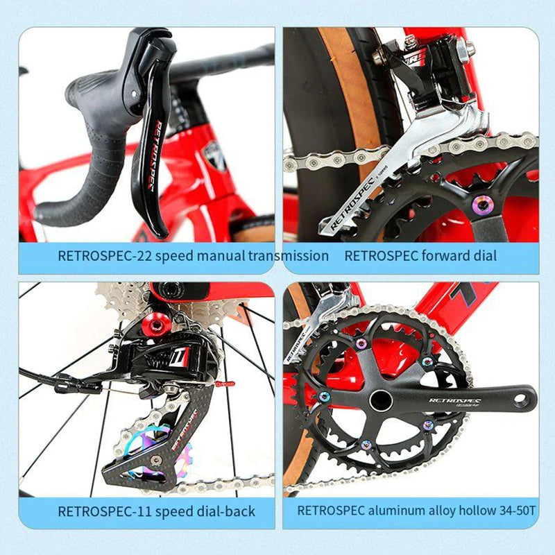 Twitter children's carbon fiber road bike 24 inch Hydraulic Disc Brake Road Racing Bicycle WheelTop GEX-12S student bicicleta