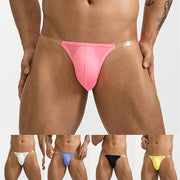 Ice Silk Men's Sexy Low-Waist Transparent Underwear
