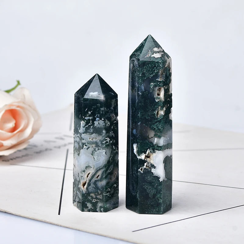 Thạch Anh Rêu Lục Tự Nhiên Đá Chữa Lành Trang Trí - Daisan Mart