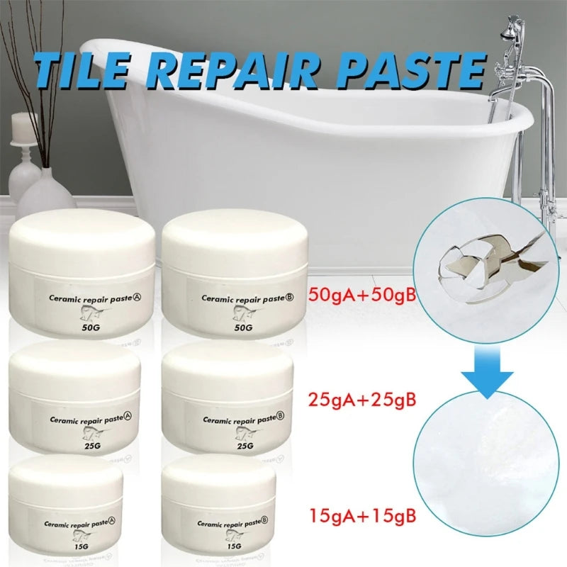 Ceramic Repair Adhesive for Bathtubs &amp; Damaged Ceramic Tiles