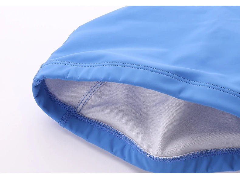 Mũ bơi Lycra co giãn in logo, đủ size cho bé & lớn