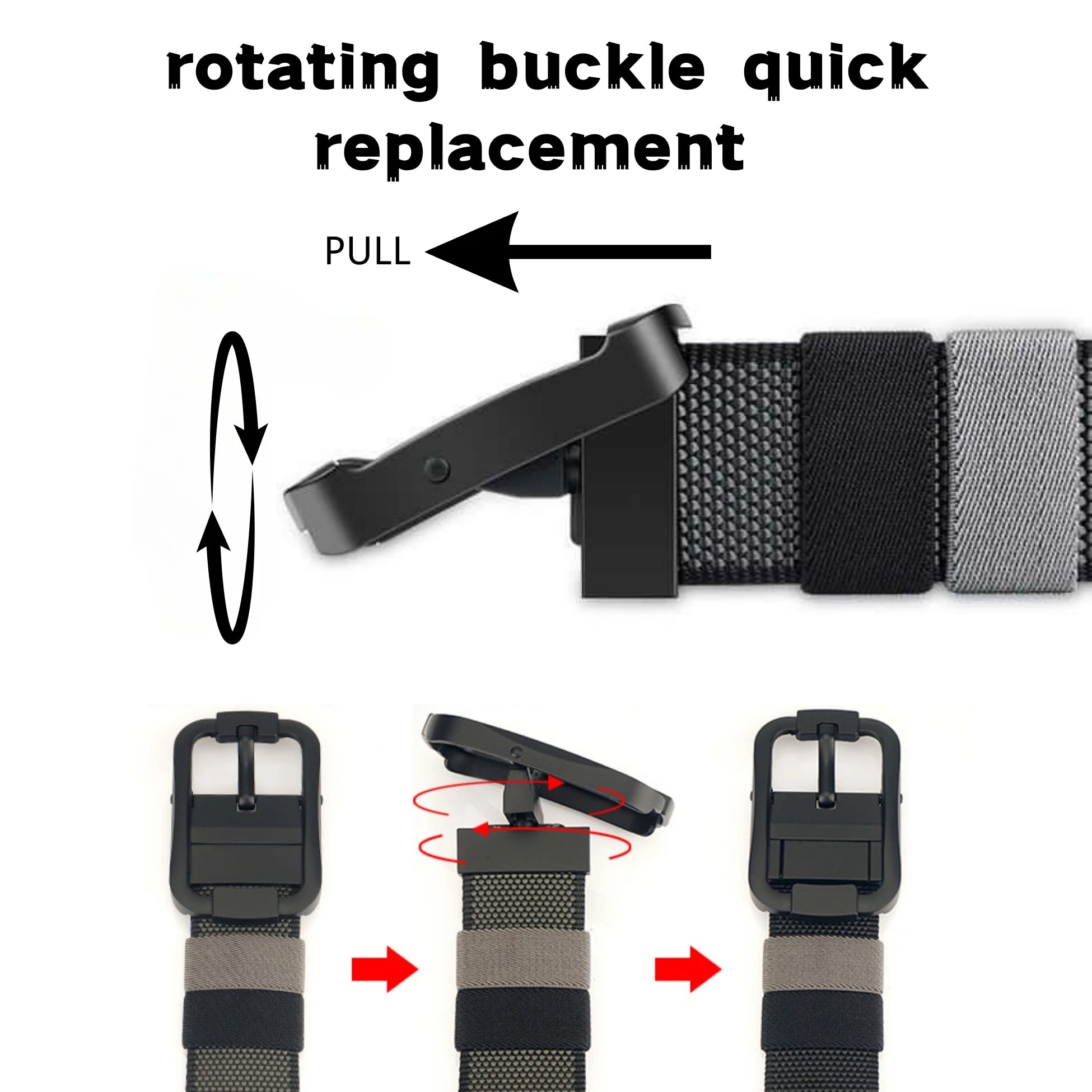 Thắt Lưng Vải Xoay Đảo Chiều Điều Chỉnh Thời Trang