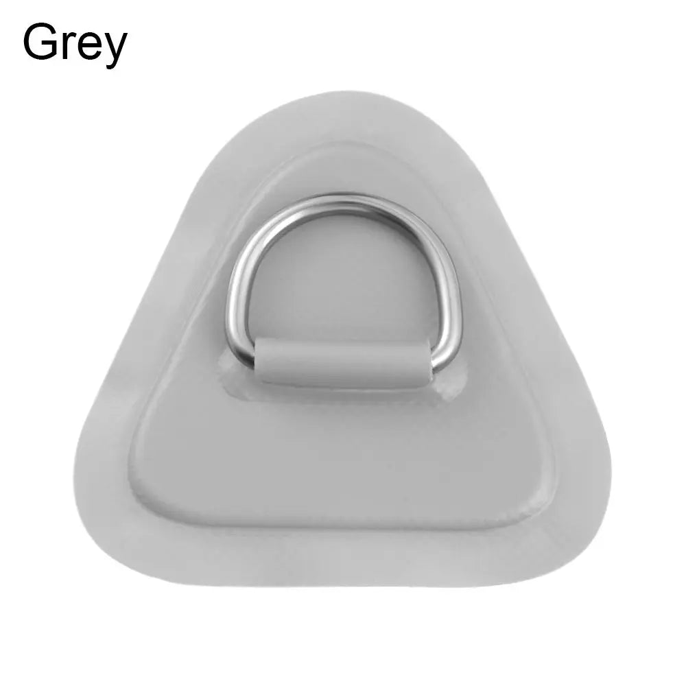 D Ring Triangle Stainless Steel Pad/Patch With Glue for PVC Inflatable Boat Raft Dinghy Canoe Kayak Surfboard SUP Tie Down