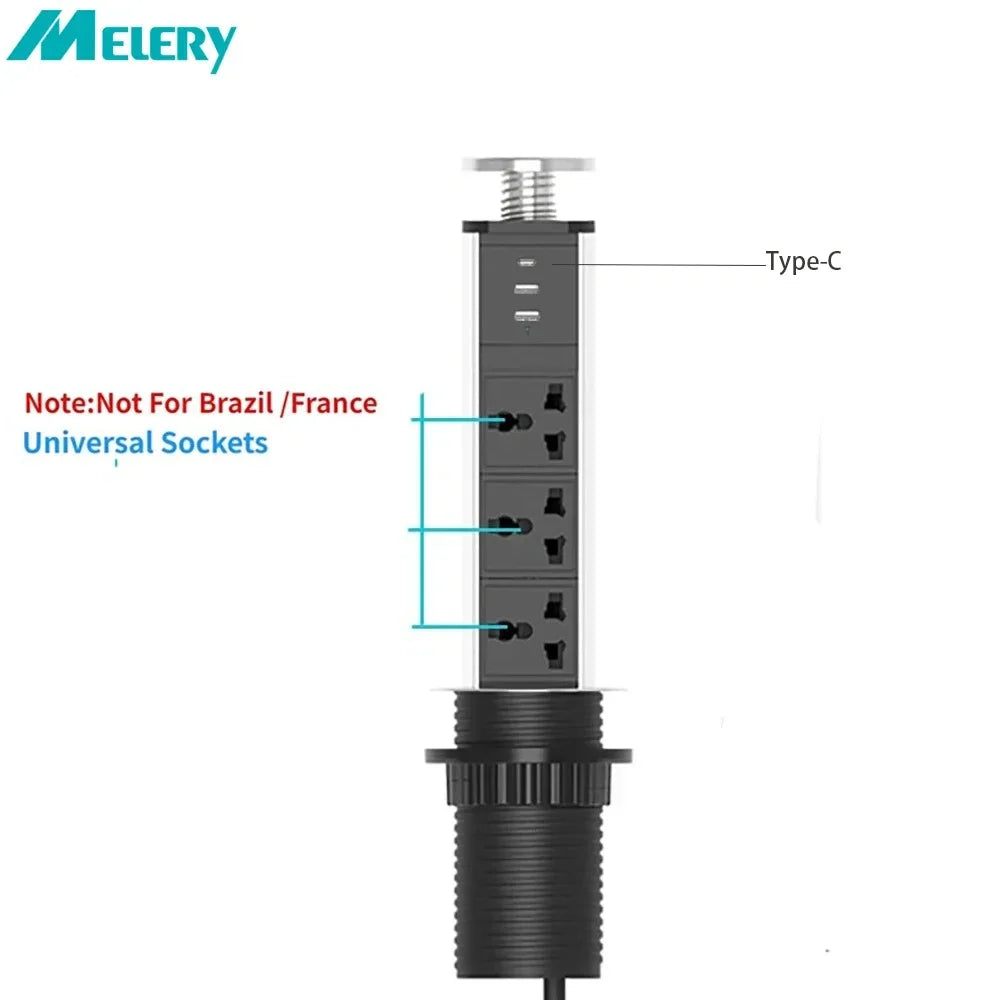 Melery Multi-Function USB-C Hub 1.8m Cable