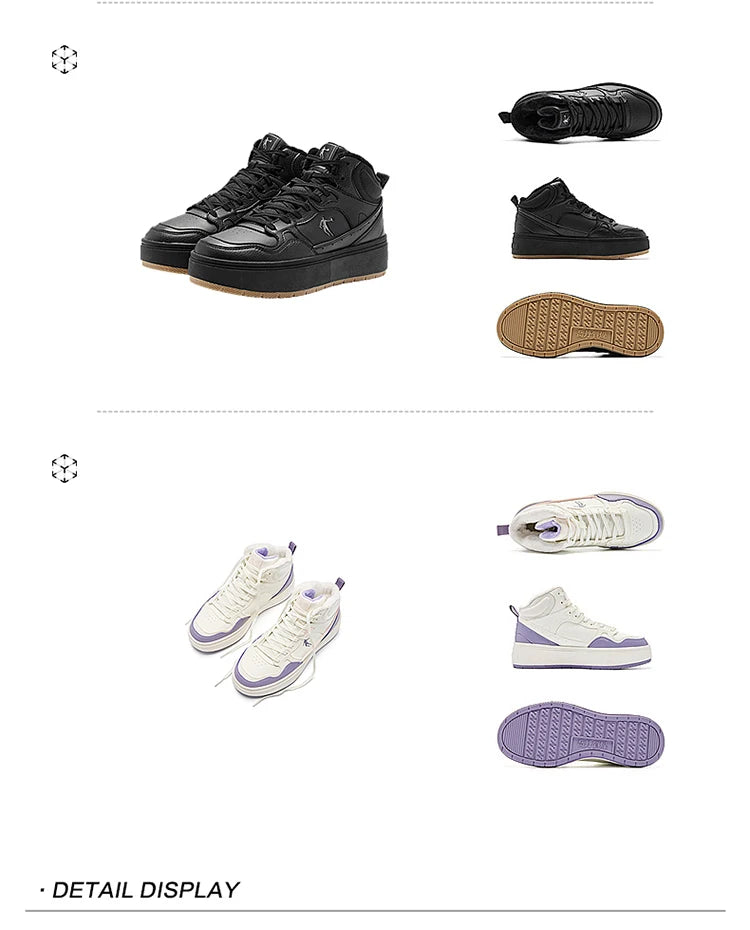 Giày Trượt Nữ QIAODAN 2025 - Cổ Điển Đen Trắng