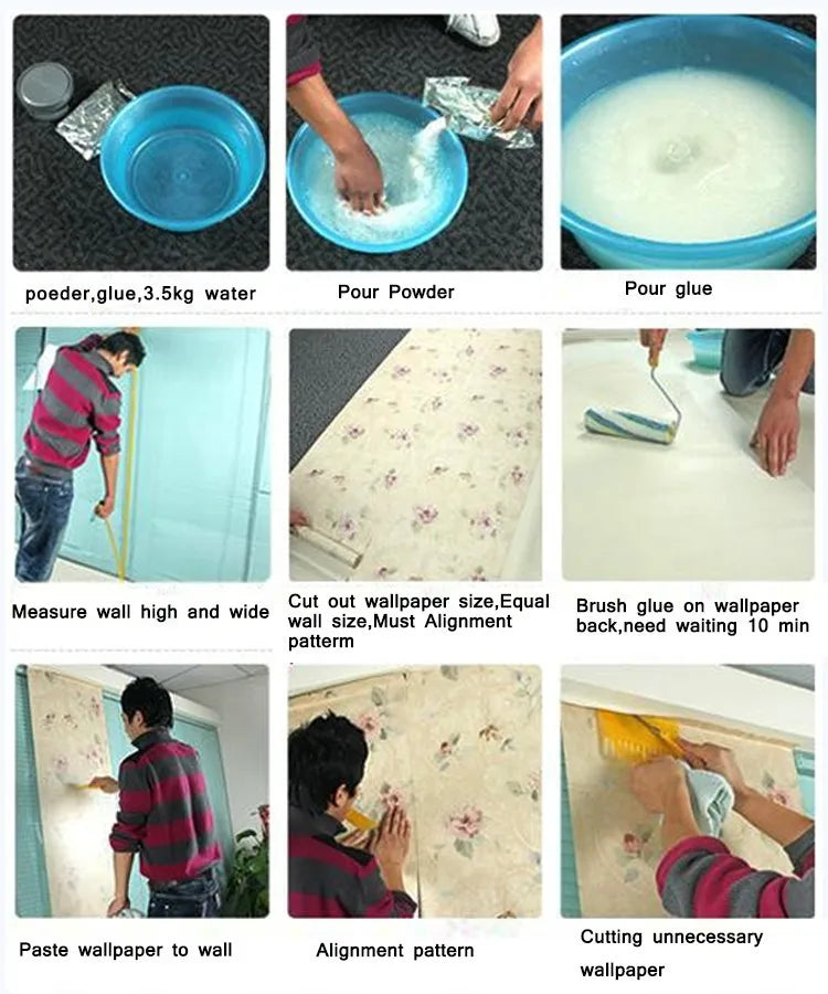 Bronzing Non-Woven Fabric Cement Wallpaper