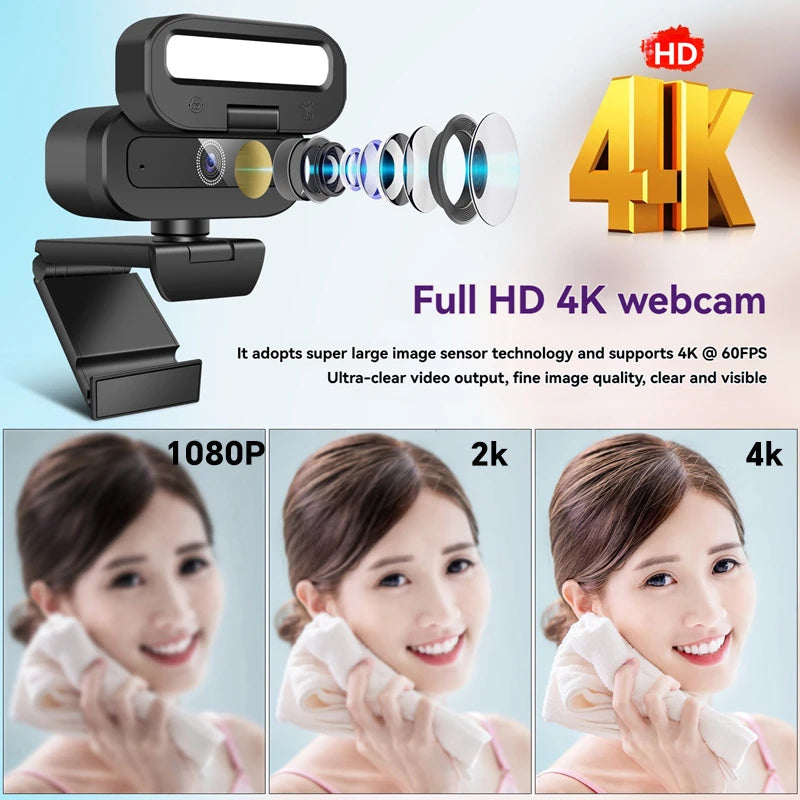Xiaomi Webcam 4K 60FPS Livestream Pro Mic LED 2025