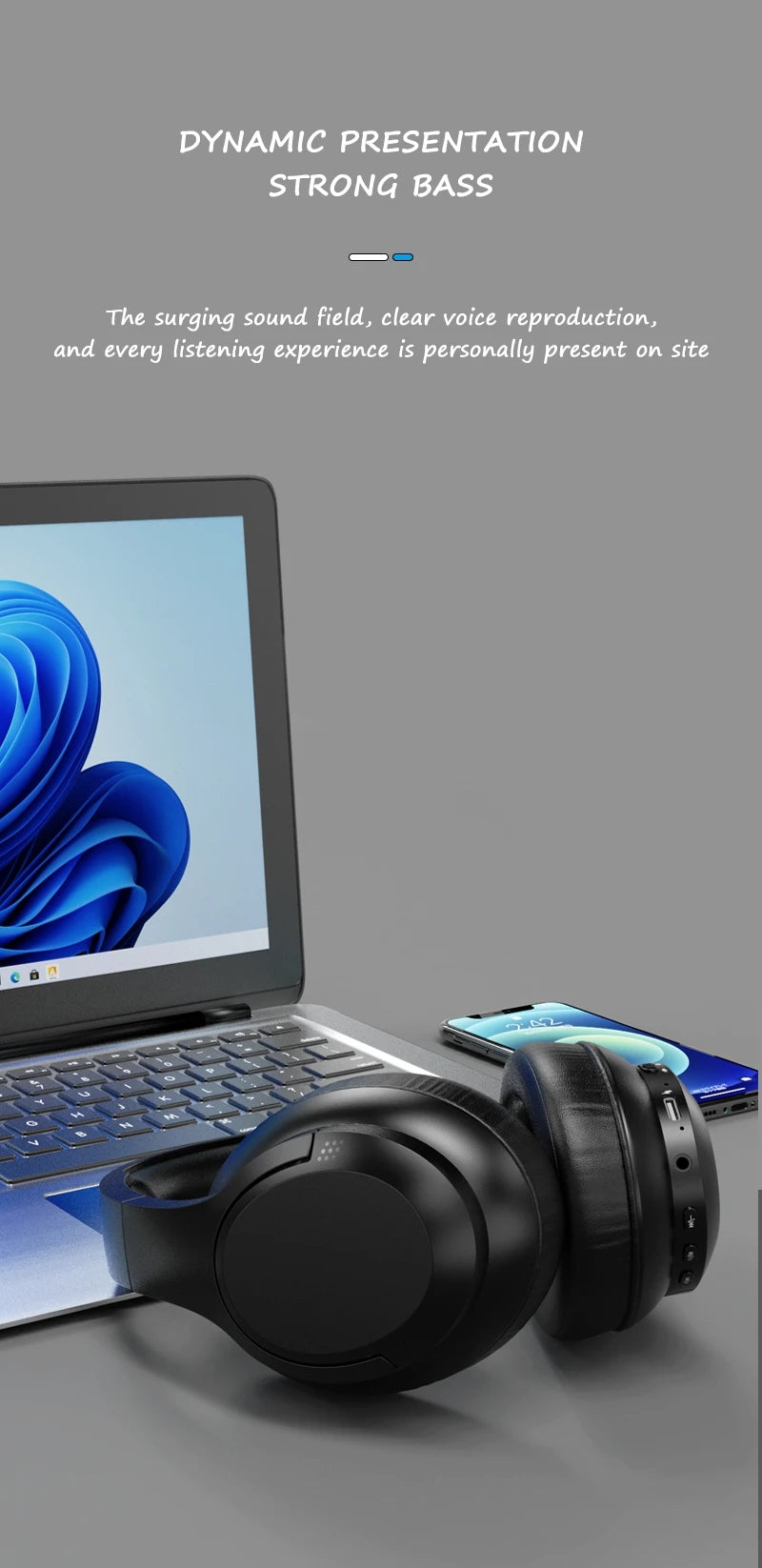 LDON L839 Bluetooth Headset Foldable, Gaming, Mic, Sports