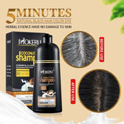 Mokeru Natural Black Hair Dye Shampoo Long Hair Care