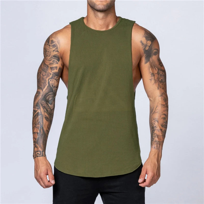 Áo Tank Nam Thoáng Khí Tập Gym Mùa Hè Cotton Bodybuilding