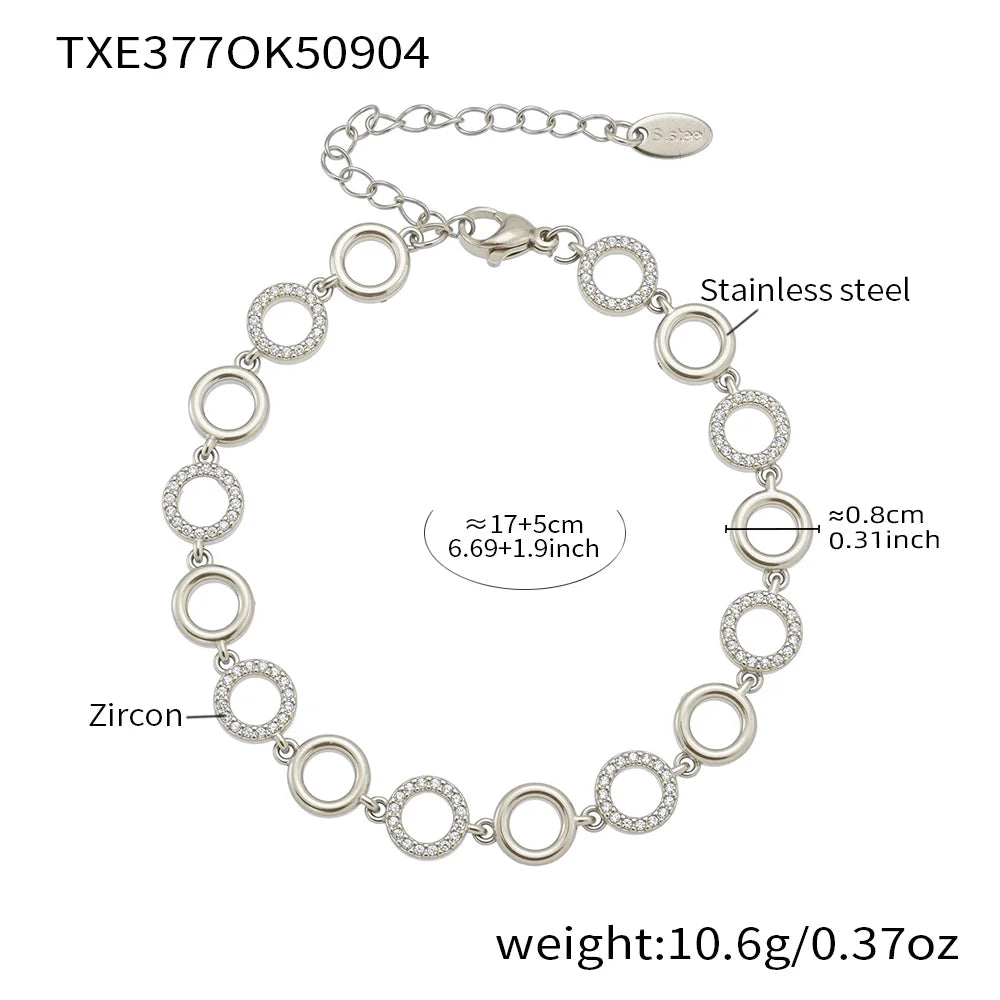 Waterproof Gold Plated Necklace &amp; Bracelet Jewelry Set