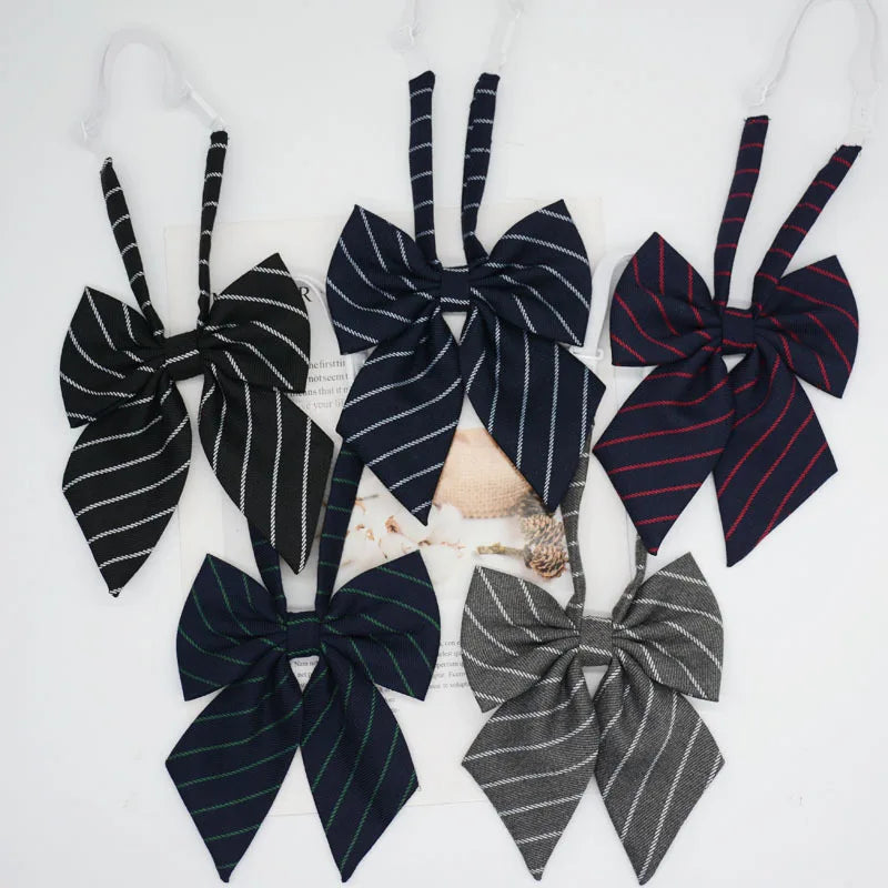 7公分條紋棉質領結，男女學生適用
