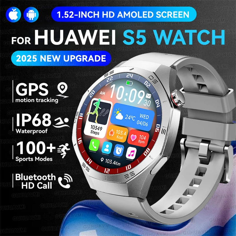 GUHUAVMI GT5 Pro GPS Smart Watch, BT Calling