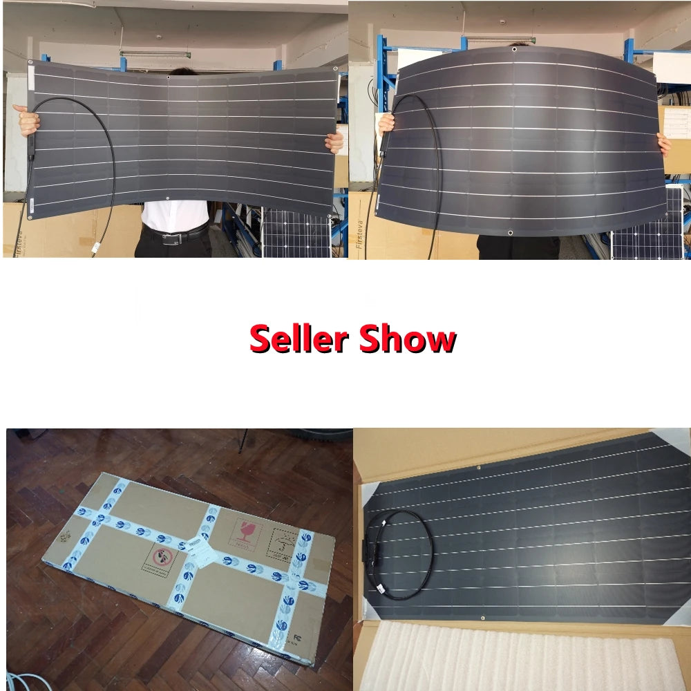 600W Solar Panel Kit Flexible Monocrystalline Cell 18 Volts 120 Watts Solar Panels 12V 24V Battery Charger For Home RV Caravan