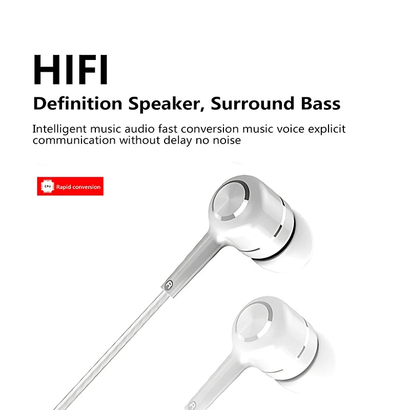 3.5mm HIFI In-Ear Headphones Strong Bass Gaming Mic