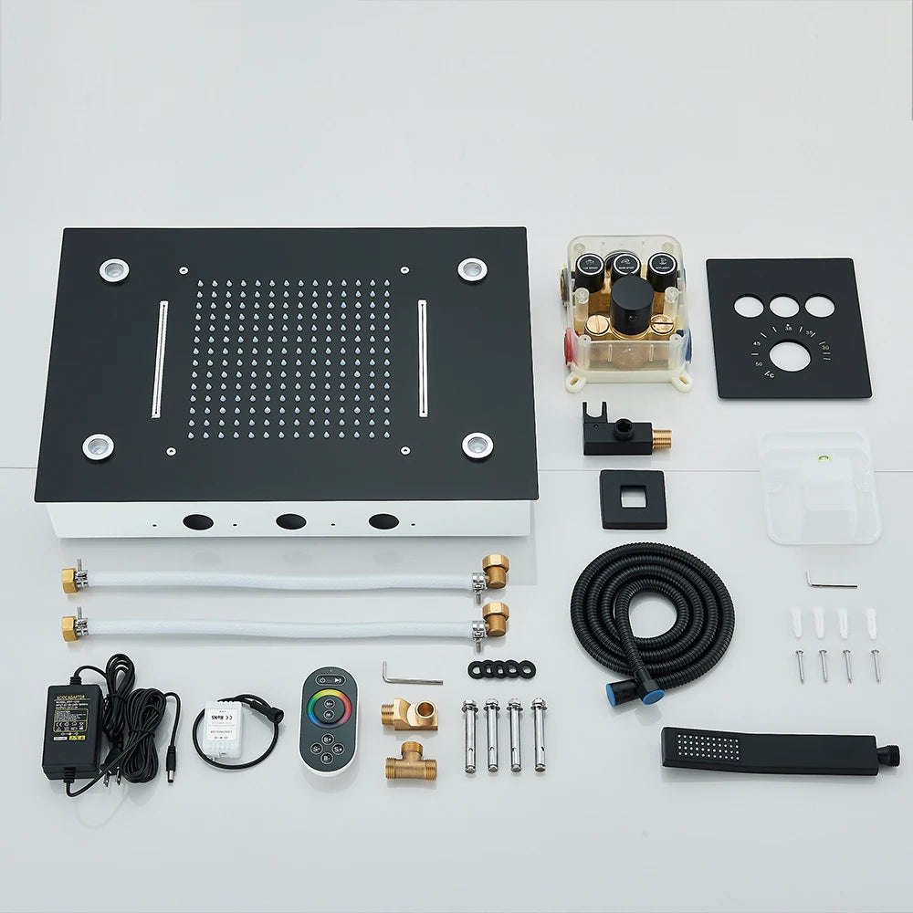 14x20 Digital Thermostatic LED Ceiling Shower