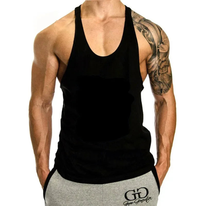 Men's Gym Tank Top 100% Cotton Cool Fit Body