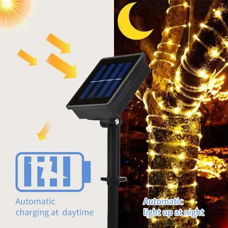 8 Modes Waterproof Solar Light String 50-300 LED