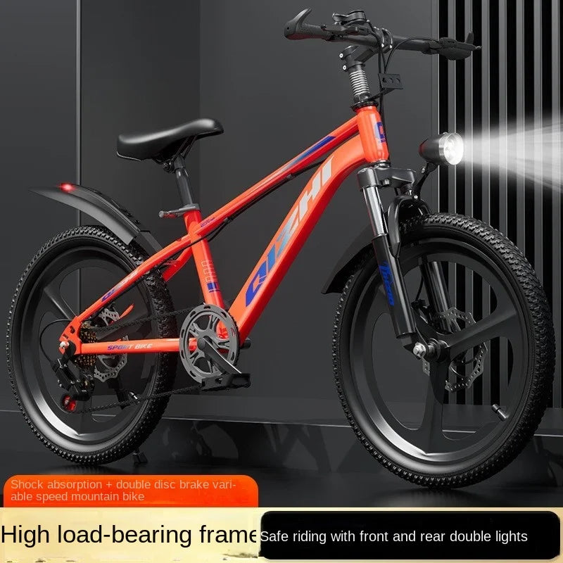 WOLFACE 20/22 Inch Unisex Road Bike Aluminum Alloy Frame Single Speed ​​Children's Mountain Bike Disc Brake Portable Adult Scooter