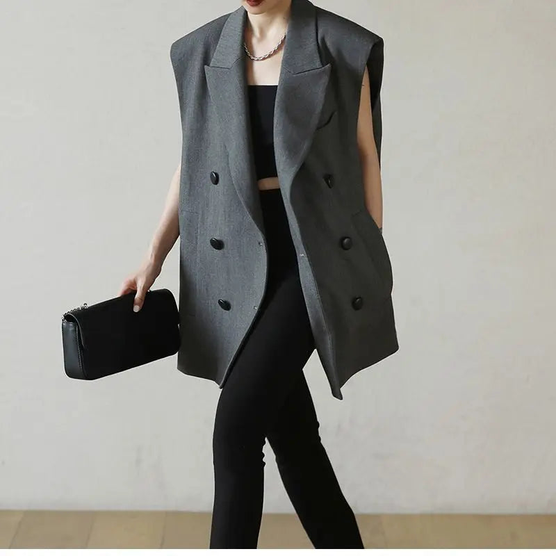 Women's Office Vest Fall 2025 Fashionable Straight-cut