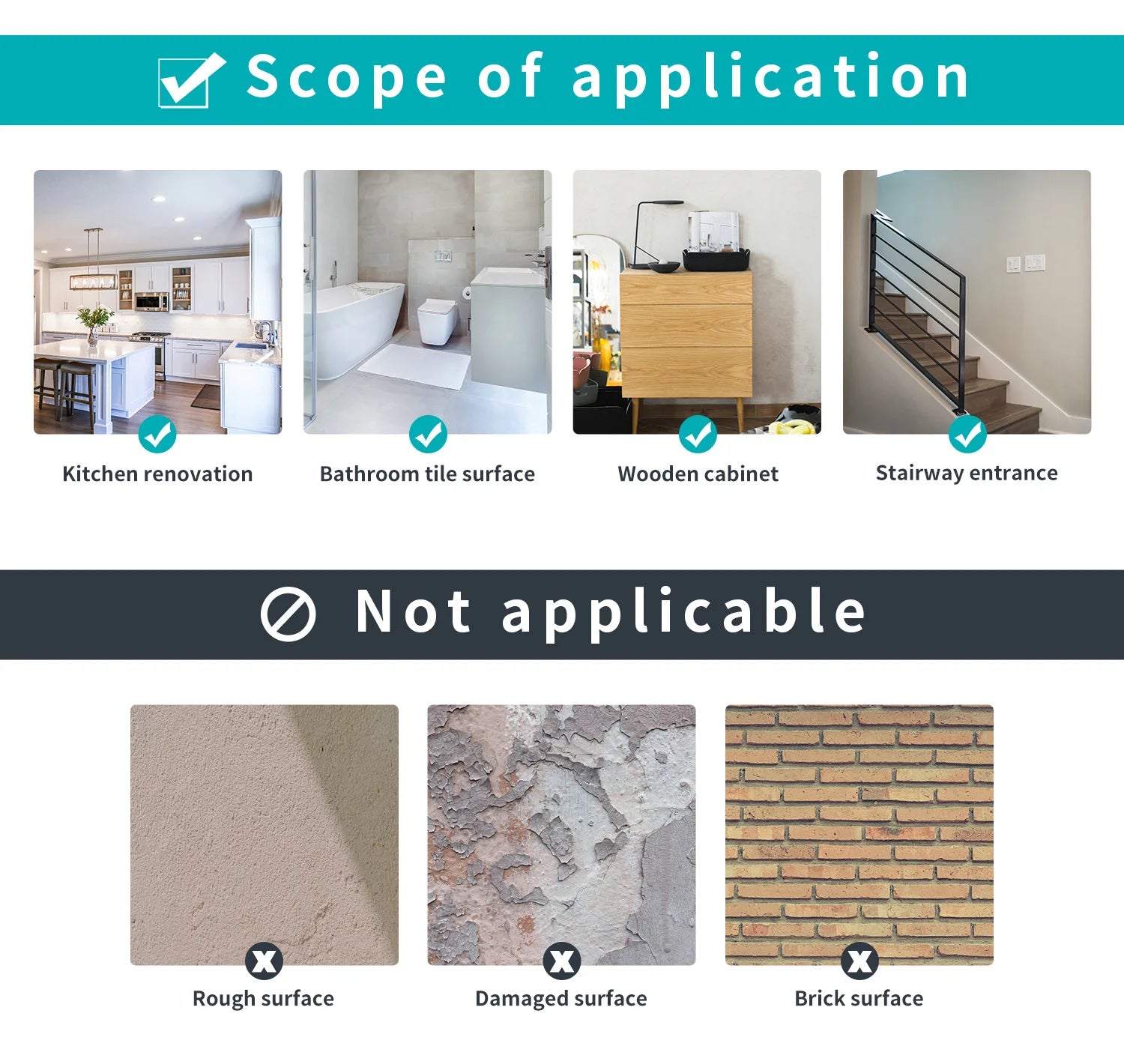 10 Waterproof Marble Mosaic Tile Stickers