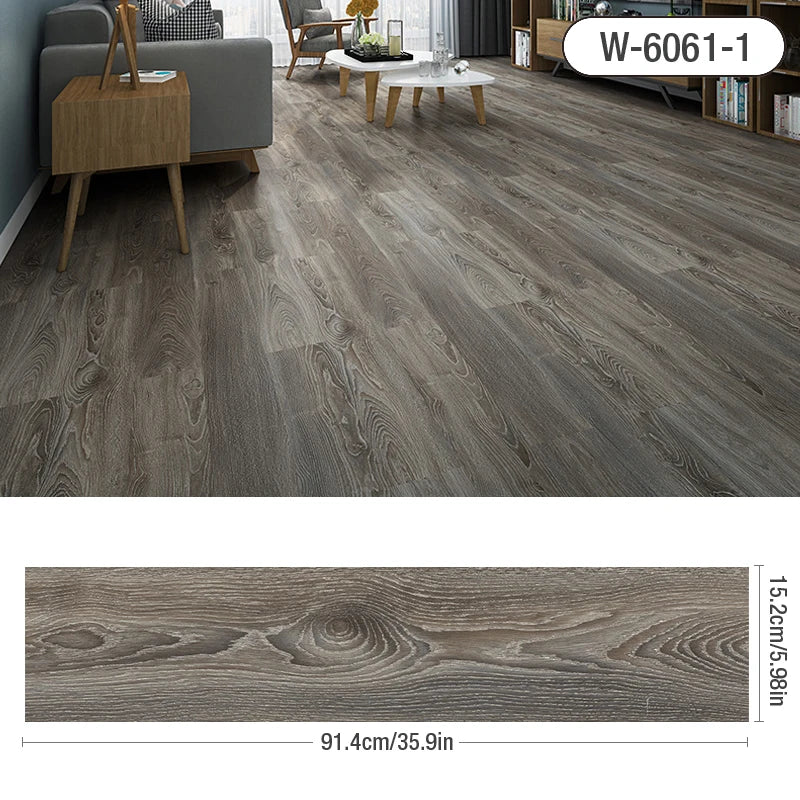 3D Self-Adhesive Thick Wood Grain Floor sticker Wallpaper Modern Wall Sticker Waterproof Living Room Toilet Kitchen Home Decor