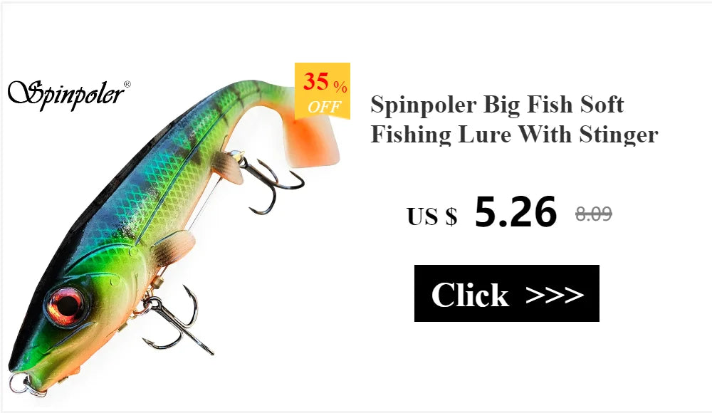 Spinpoler TPR Floating 5”Jerk Bait Shad Minnow Soft Fishing Lure 10x Tough Artificial Bait Split Tail Drop Shot Bass Pike Zander - Daisan Mart