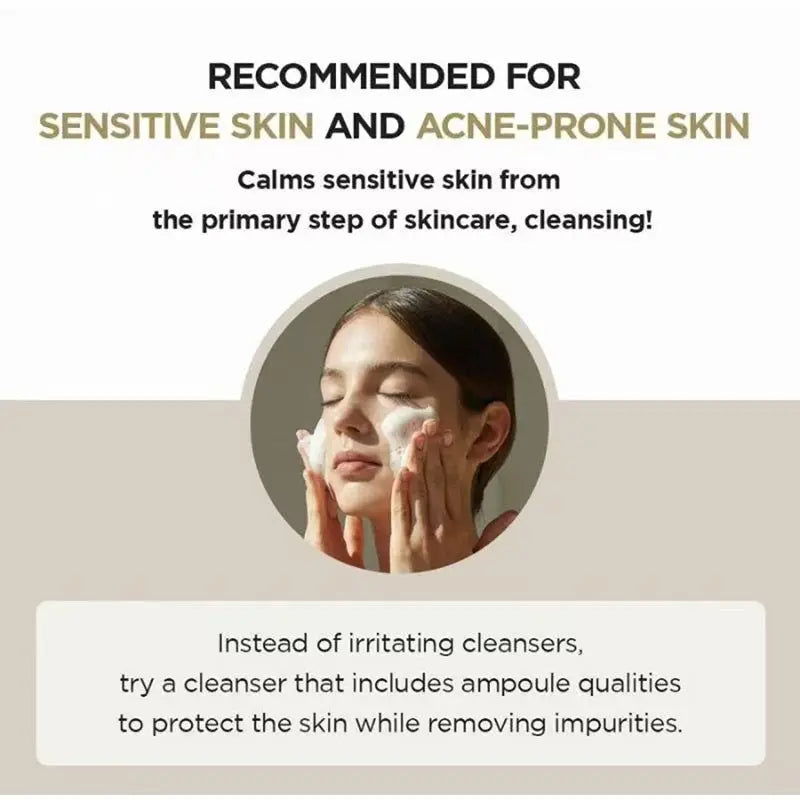 Centella Face Refreshing Foaming Cleanser,Gentle Removes Dirt,Oil Control Deep Cleansing Calming Ampoule Foam,Korean Skincare