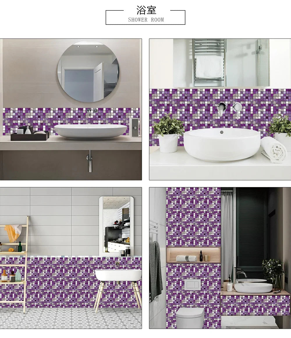 Bộ 10 Miếng Dán Tường Đá Marble Đen Trắng Xám Sang Trọng - Daisan Mart