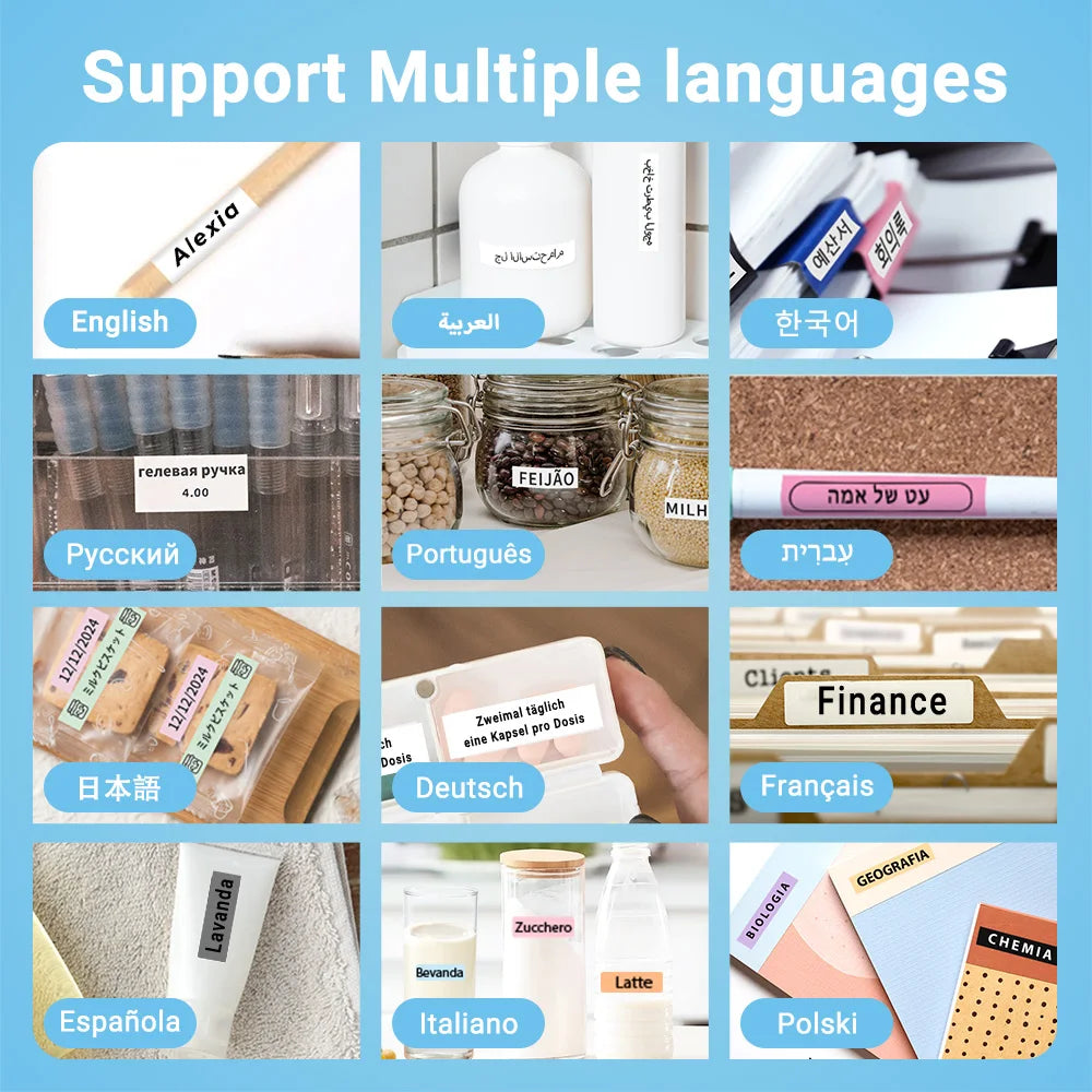 Phomemo Q30 Label Printer Mini Printer Pocket Thermal Label Maker Wireless Sticker Pocket Portable Printer Various Label Paper - Daisan Mart