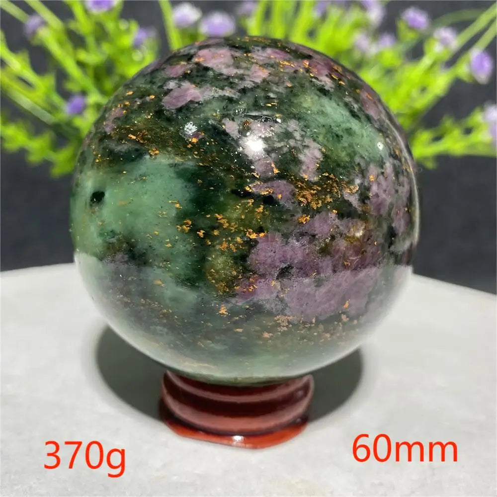Natural Emerald &amp; Ruby Energy Ball