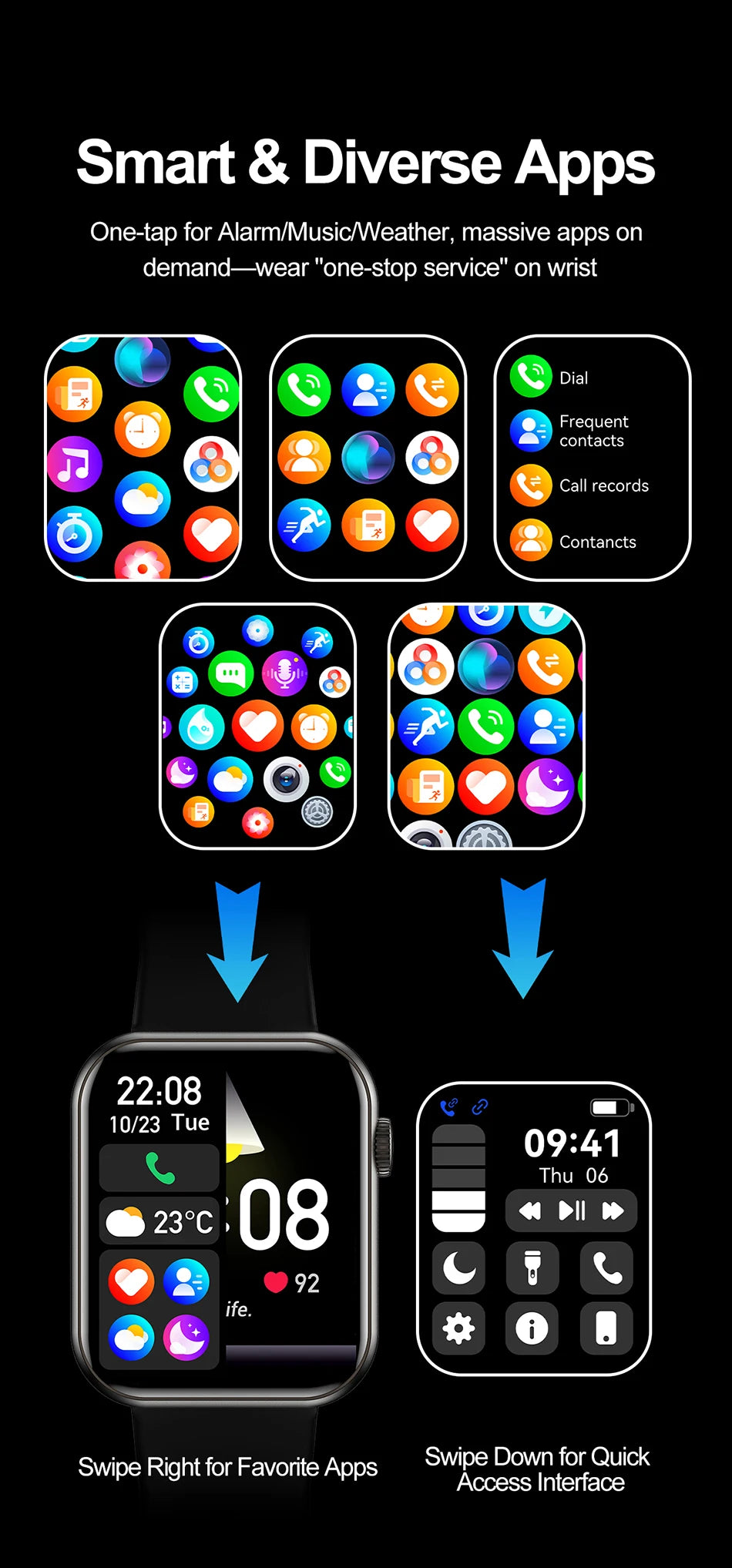 SmartWatch 2025 - Màn Lớn, Kết Nối Bluetooth