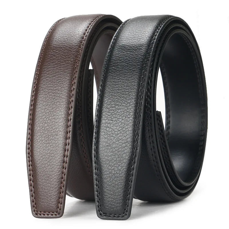 High quality men's leather belt - Automatic adjustment black/brown