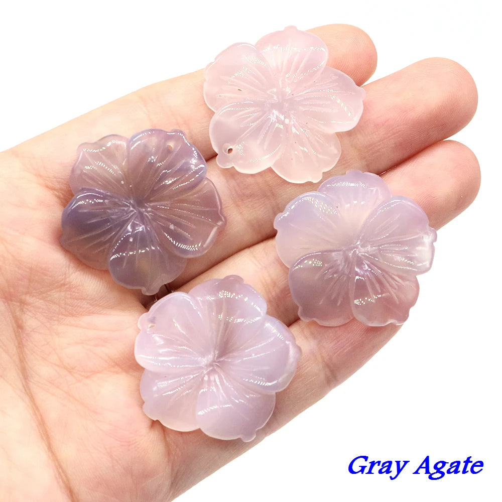 Amethyst Flower Natural Gemstone Pendant