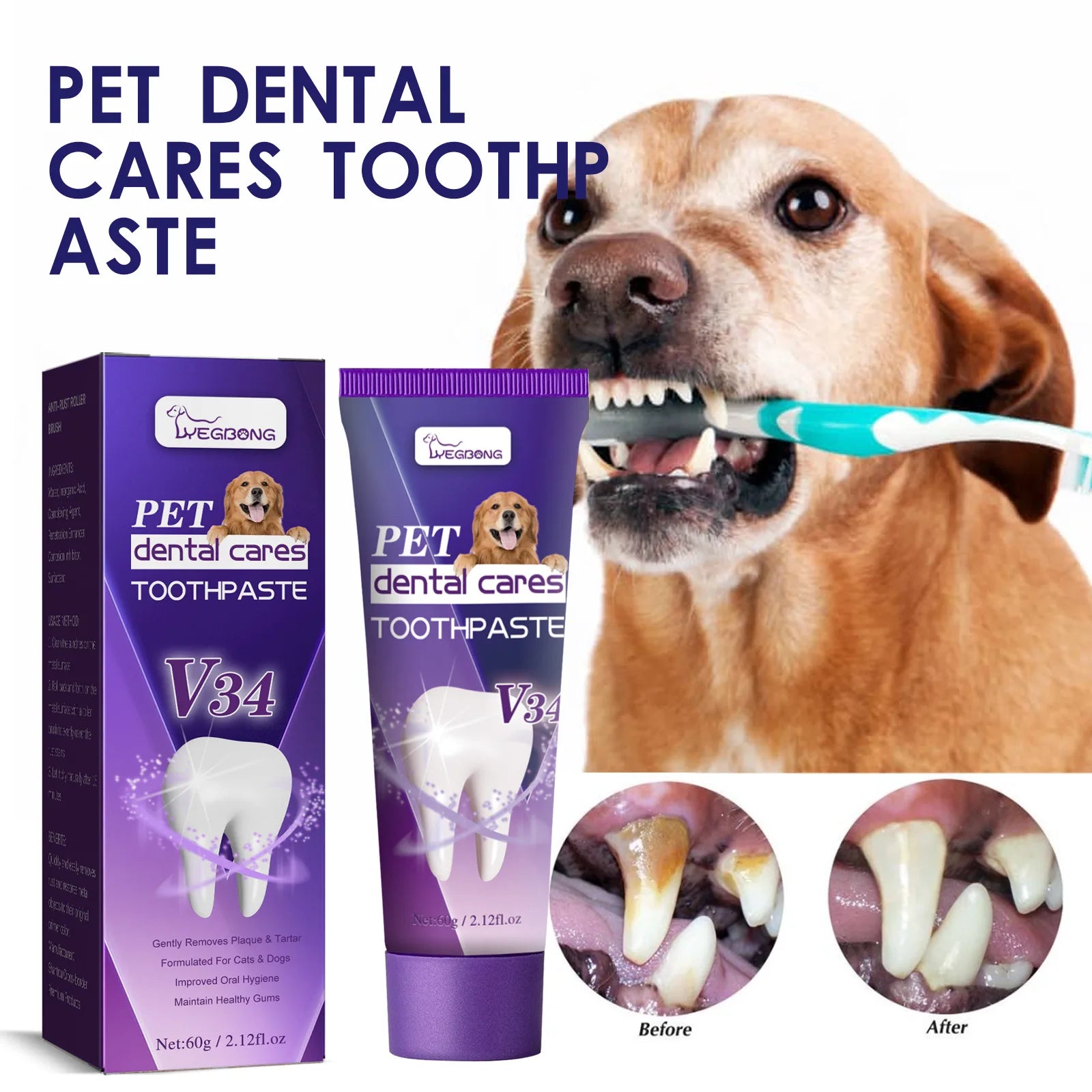 Pet Toothpaste Cat Oral Cleaning Deodorant Breath Freshener Prevent Calculus Tartar Halitosis Cleaning Pet Teeth Cleaner Paste - Daisan Mart