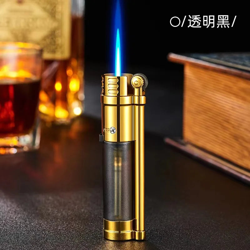 New Multifunctional Special Pipe Machine Oblique Fire Retro Open Fire Lighter Inflatable with Smoke Knife Pressure Stick Scraper - Daisan Mart