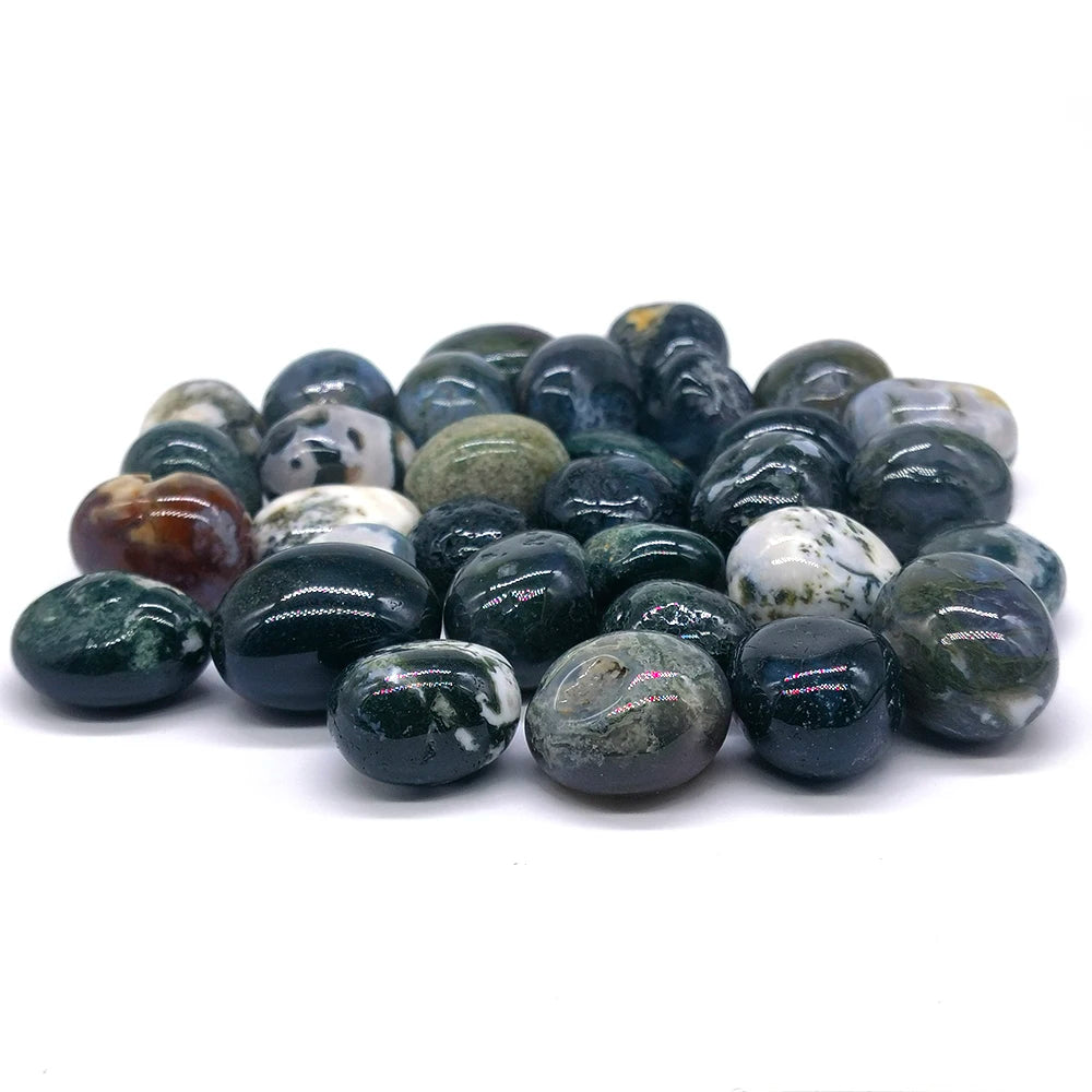 Natural Moss Agate Polished for Home Decoration