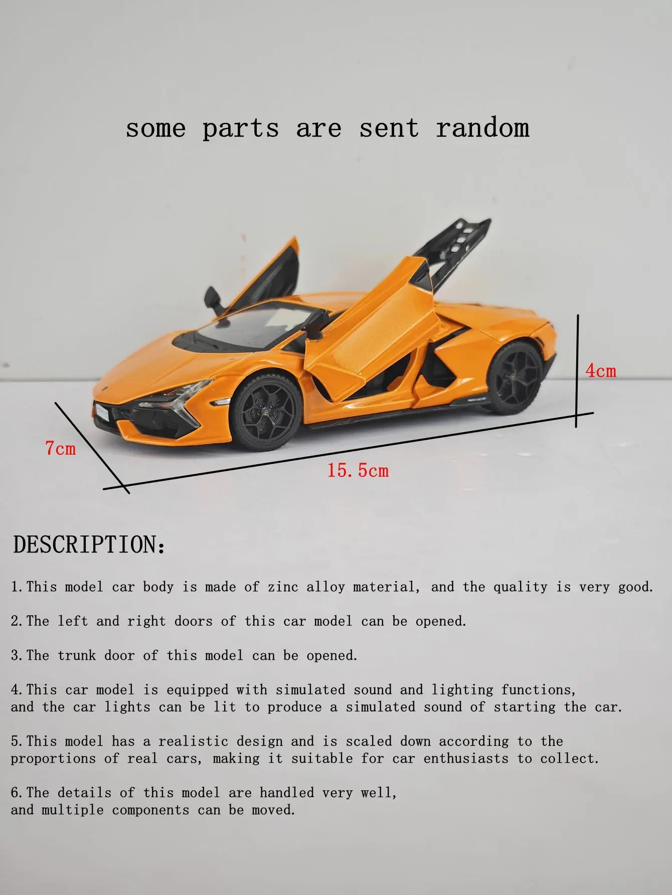 Mô Hình Xe Lamborghini Revuelto Hợp Kim Kéo Lùi Trẻ Em - Daisan Mart