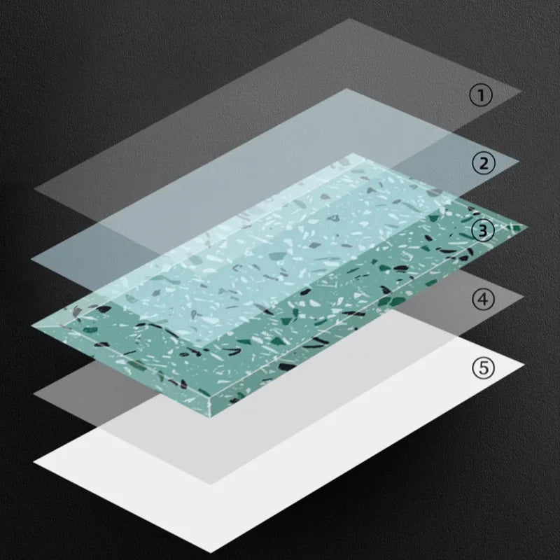 Waterproof PVC Marble Pattern Glossy Tiles 10x20cm