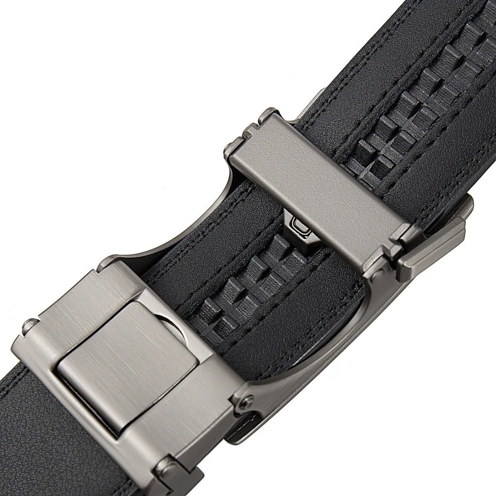 High quality men's leather belt - Automatic adjustment black/brown