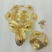 Luxury Dubai Design Italian Gold Plated Jewelry Set for Women