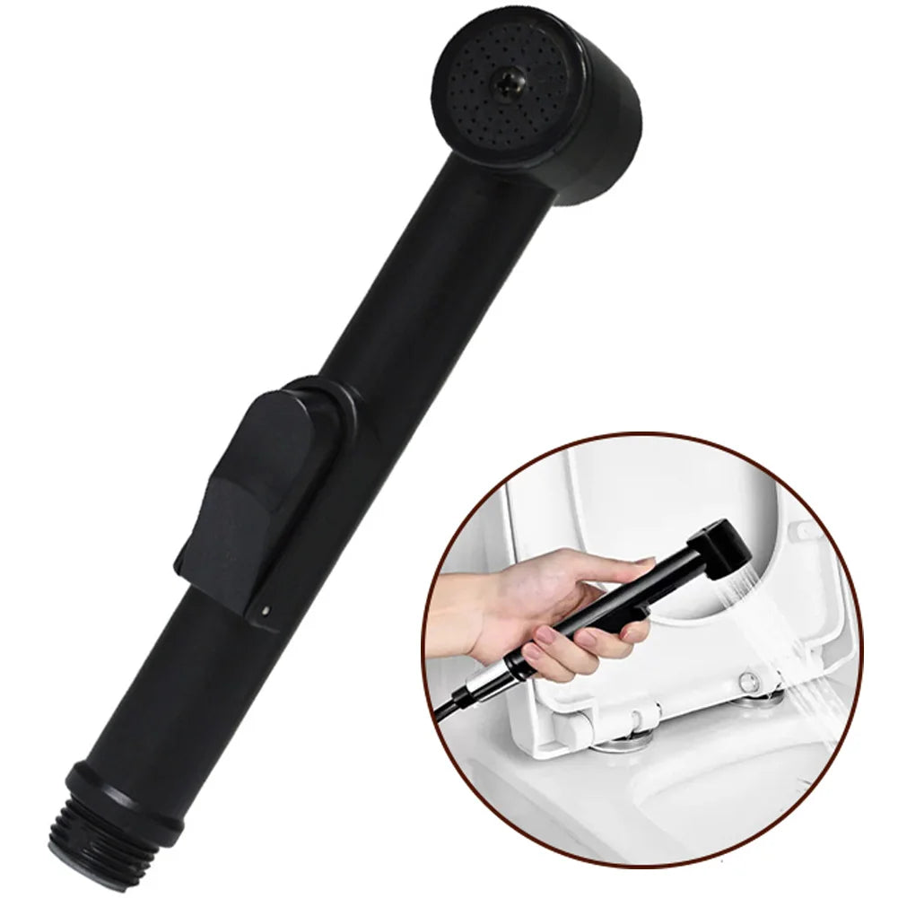 Black ABS Sprayer Handheld Toilet Bidet Bathroom Toilet Bidet Shower Head Nozzle Showerhead Shattaf Spray Shower Head Nozzle - Daisan Mart