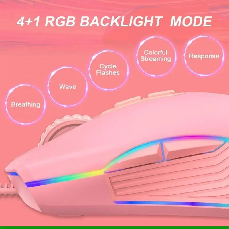 U55C Computer Mouse With Type-C USB with 7 Buttons 3200 DPI Adjustable Mouse for Laptop for Windows Desktop