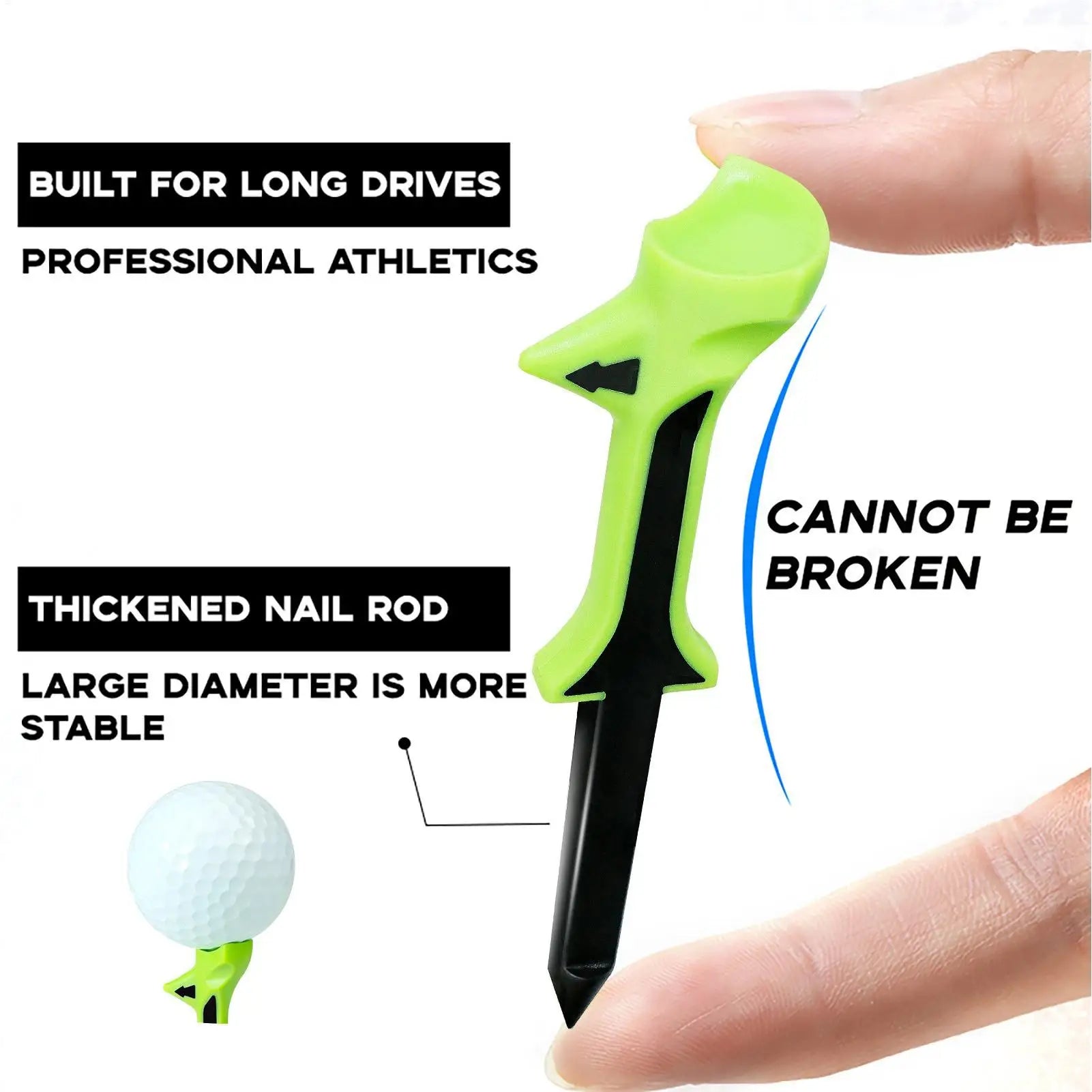 10 Degree Tilted Golf Tee - Increases Accuracy for Golfers