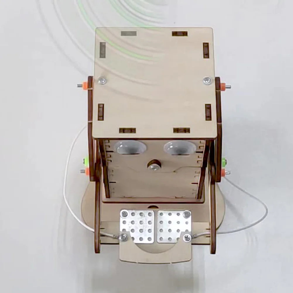 Robot Eating Coin Wood DIY Model Teaching Learning Stem Project for Kid Science Education Experiment Education Toy Assemble Kit - Daisan Mart