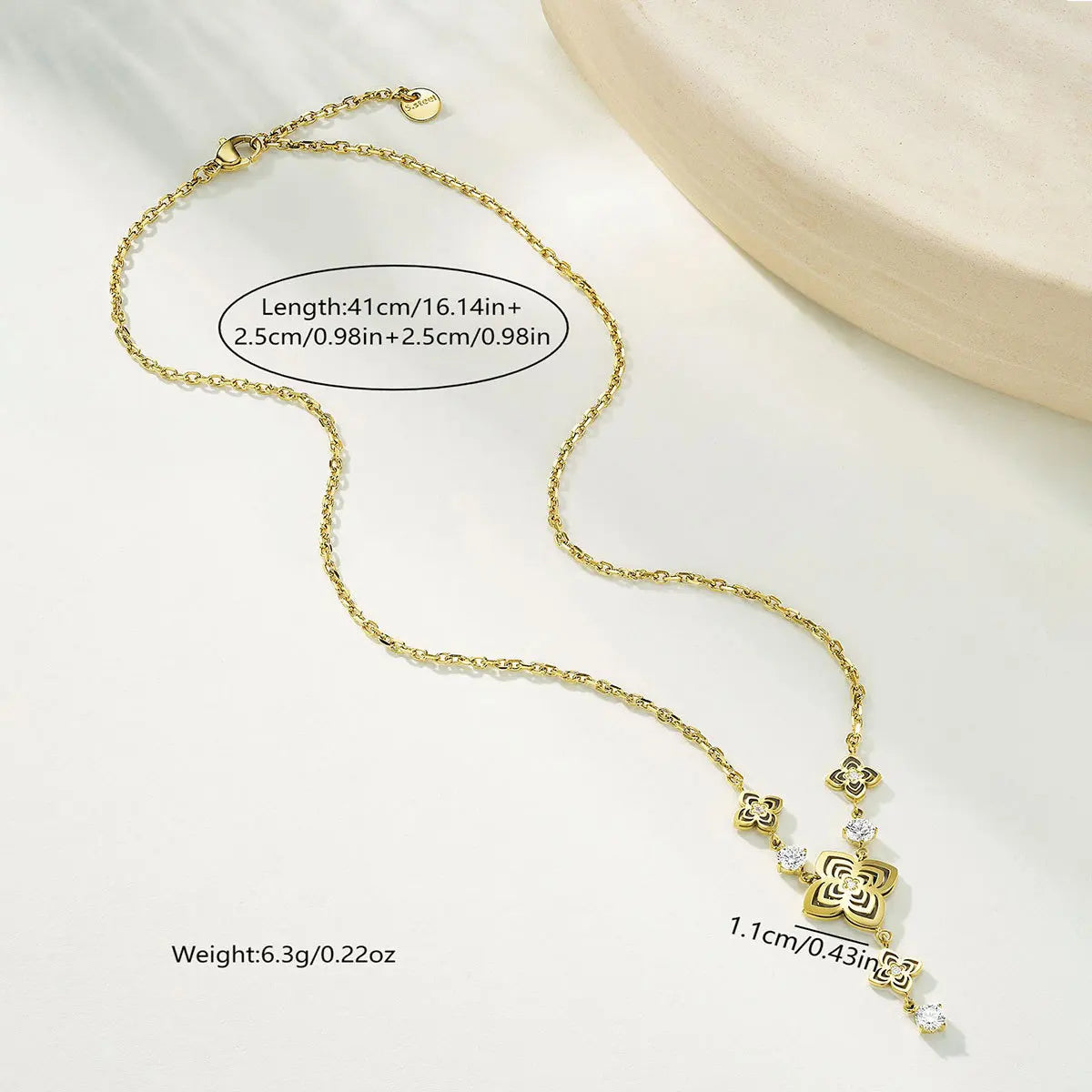 Unique Luxurious 18K Gold Plated Flower Jewelry Set