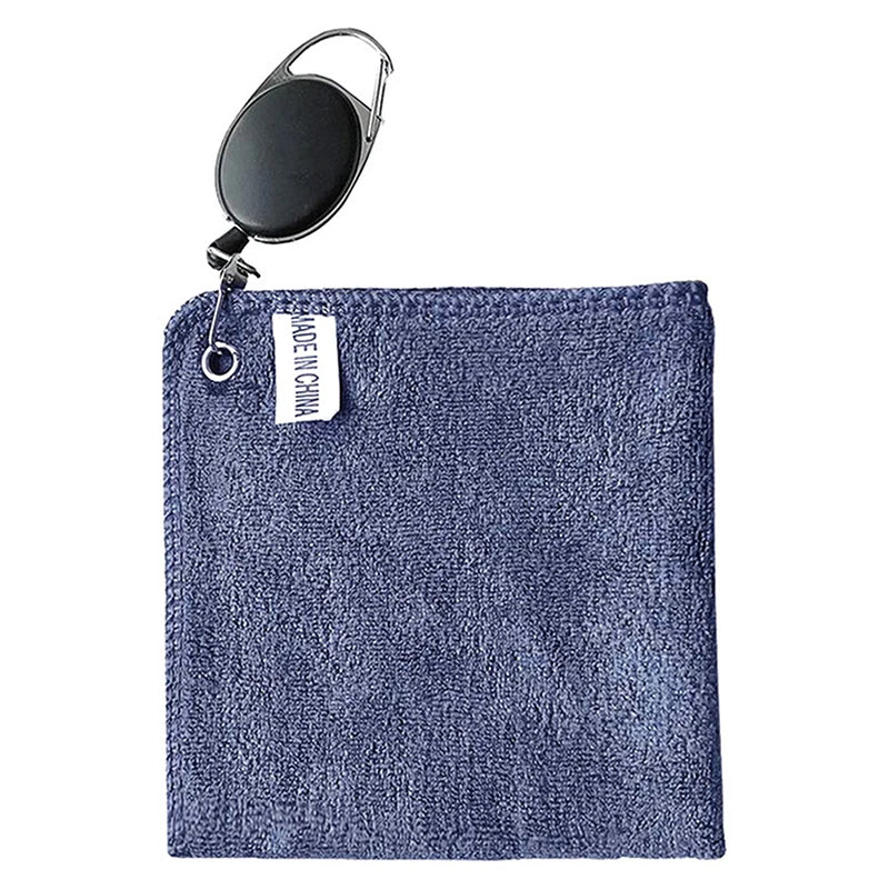 Multi-Purpose Golf Cleaning Towel with Retractable Hook - Convenient