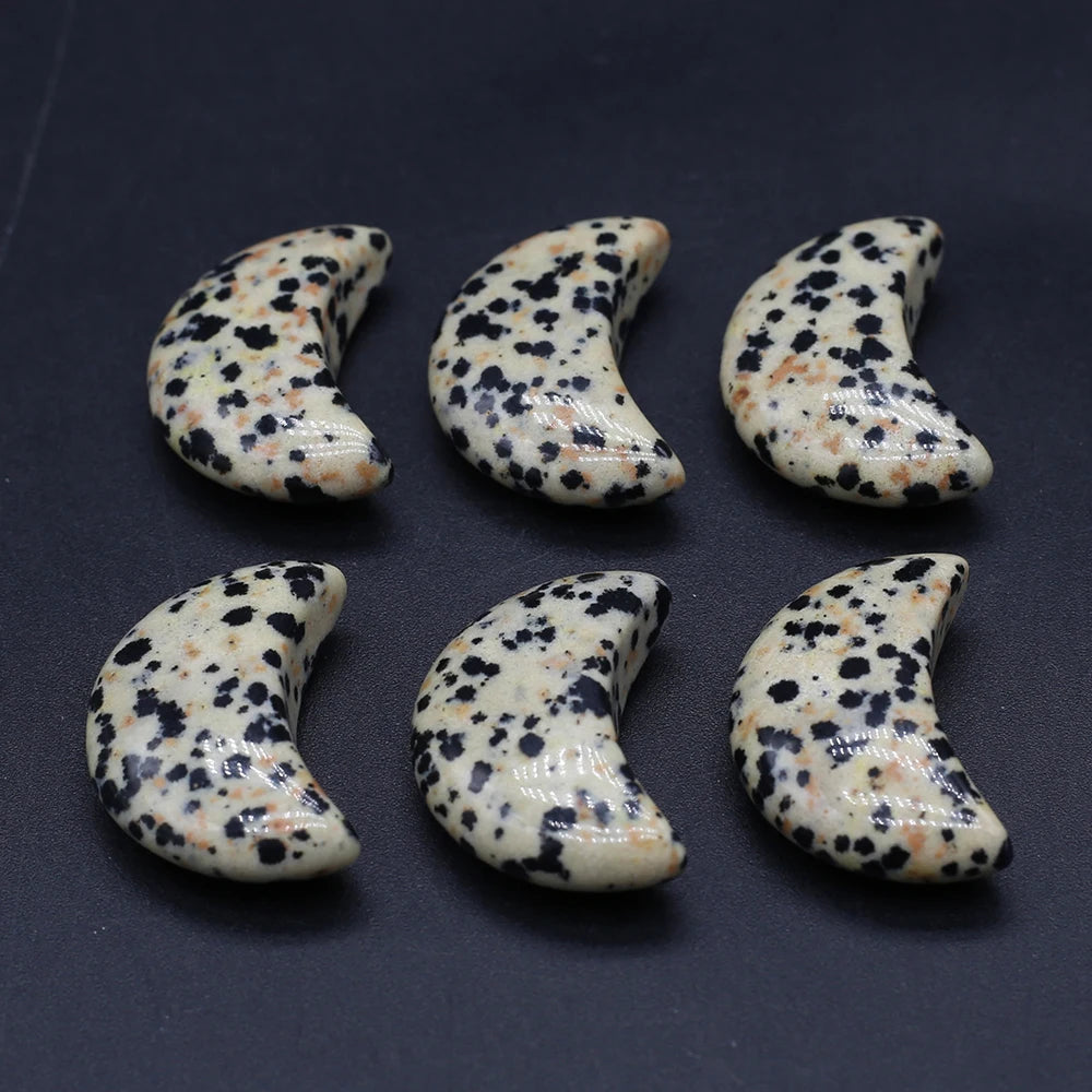 Feng Shui Rose Quartz Natural Stone Moon Statue